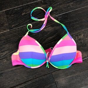 Neon Victoria Secret bathing suit top size 34B.